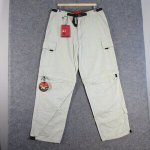 Plugg Women Convertible Cargo Pants Shorts Removable Zippered Legs 34 Stone 824
